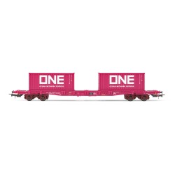 Wagon TOUAX. 4-axle container S7B. loaded with 2 x Jouef - HJ6261