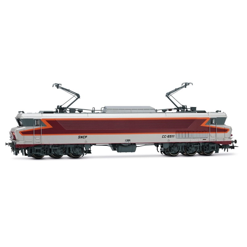 Locomotive SNCF. CC 6511. silver with "Mistral" logo. Period  SOUND Jouef - HJ2428S
