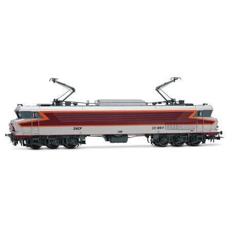 Locomotive SNCF. CC 6511. silver with "Mistral" logo. Period  SOUND Jouef - HJ2428S