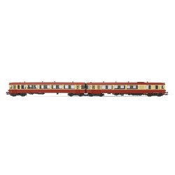 Autorail SNCF. diesel railcar X 4317 + XR 8517. rouge et beige - Jouef - HJ2614