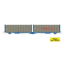 Set de 2 Wagons bâché double Lails Transfesa.MF-Train