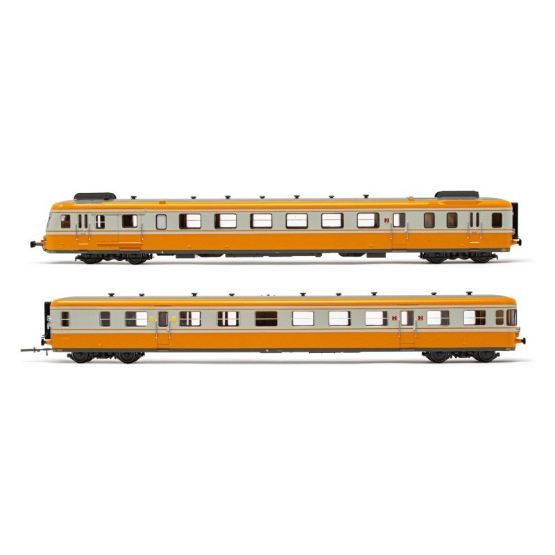 Autotrail RGP2 XBD 2710+XRAB 7710 ORANGE/GRIS BETON SNCF SOUND - jouef - HJ2388S
