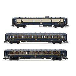 HN4403 CIWL, coffret de 3 voitures Flèche d'Or, composé de 1 fourgon et 2 voitures lits Lx, ép. III