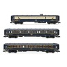 HN4403 CIWL, coffret de 3 voitures Flèche d'Or, composé de 1 fourgon et 2 voitures lits Lx, ép. III