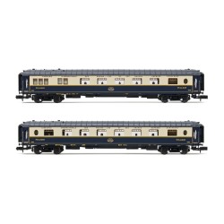 HN4404 CIWL, coffret de 2 voitures Pullman Flèche d'Or, composé de 1 voiture-salon et 1 voiture restaurant, ép. III