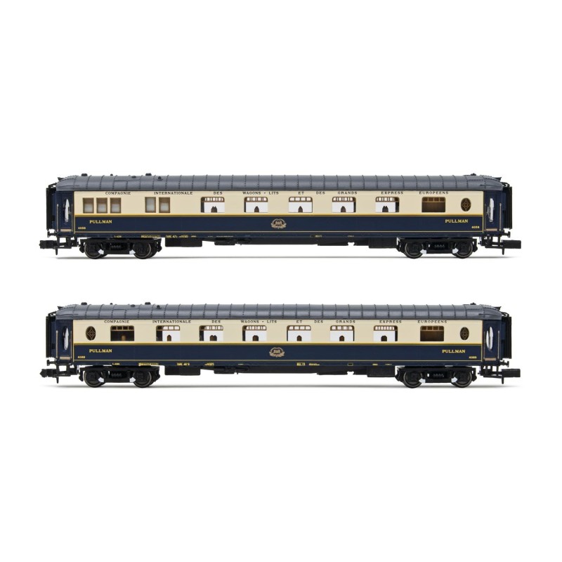 HN4404 CIWL, coffret de 2 voitures Pullman Flèche d'Or, composé de 1 voiture-salon et 1 voiture restaurant, ép. III