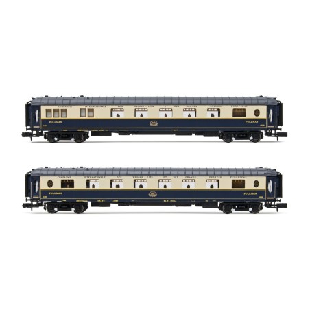 HN4404 CIWL, coffret de 2 voitures Pullman Flèche d'Or, composé de 1 voiture-salon et 1 voiture restaurant, ép. III