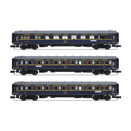 HN4487 CIWL, coffret de 3 voitures Sud-express coffret 2/2, composé de 1 x VPC Étoile du Nord + 2 x WL