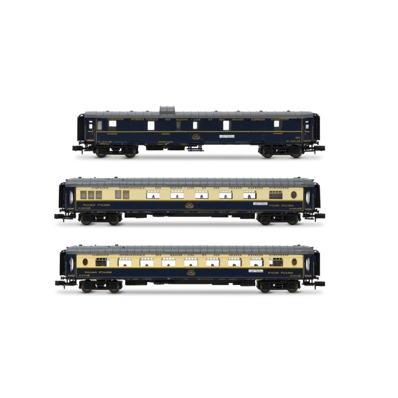 HN4490 CIWL, coffret de 3 unités Edelweiss Pullman Express, set 1/2 (DD3, VPC Flèche d’Or + VP Étoile du Nord), ép. II