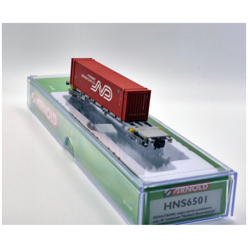 Wagon porte-conteneur 45' Norbert Dentressangle ép VI Arnold - HNS6501