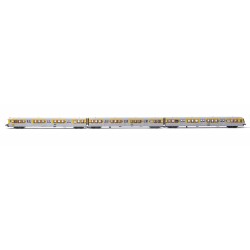 HJ4186 SNCF, coffret de 3 voitures RIO 78 TER (ex NPDC), livrée jaune/argent, ép. V