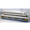 HJ4186 SNCF, coffret de 3 voitures RIO 78 TER (ex NPDC), livrée jaune/argent, ép. V