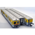 HJ4186 SNCF, coffret de 3 voitures RIO 78 TER (ex NPDC), livrée jaune/argent, ép. V