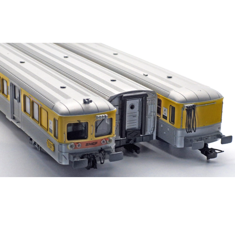 HJ4186 SNCF, coffret de 3 voitures RIO 78 TER (ex NPDC), livrée jaune/argent, ép. V