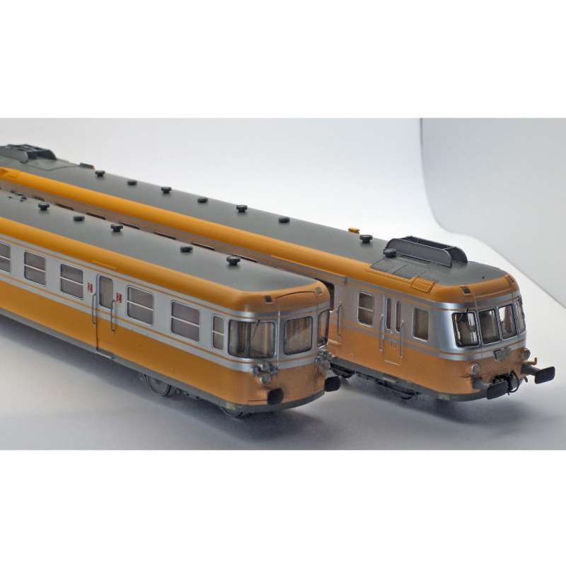 Autorail RGP2 Upgraded version. orange/metal gris livery -Jouef - HJ2387